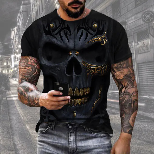 3D Printed Casual Men's T-Shirt - Everyday Scene