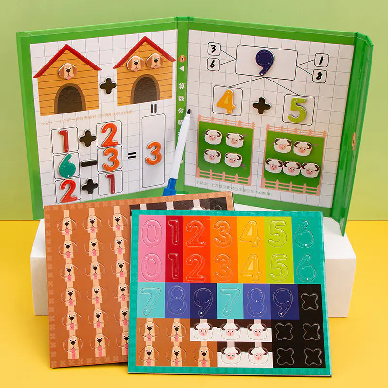 Kids' Math Learning 2-in-1 Magnetic Puzzle Book - FkriTigrinya