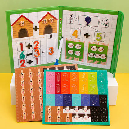 Kids' Math Learning 2-in-1 Magnetic Puzzle Book - FkriTigrinya
