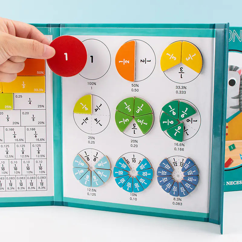 Magnetic Fraction Learning Board for Kids Math - FkriTigrinya
