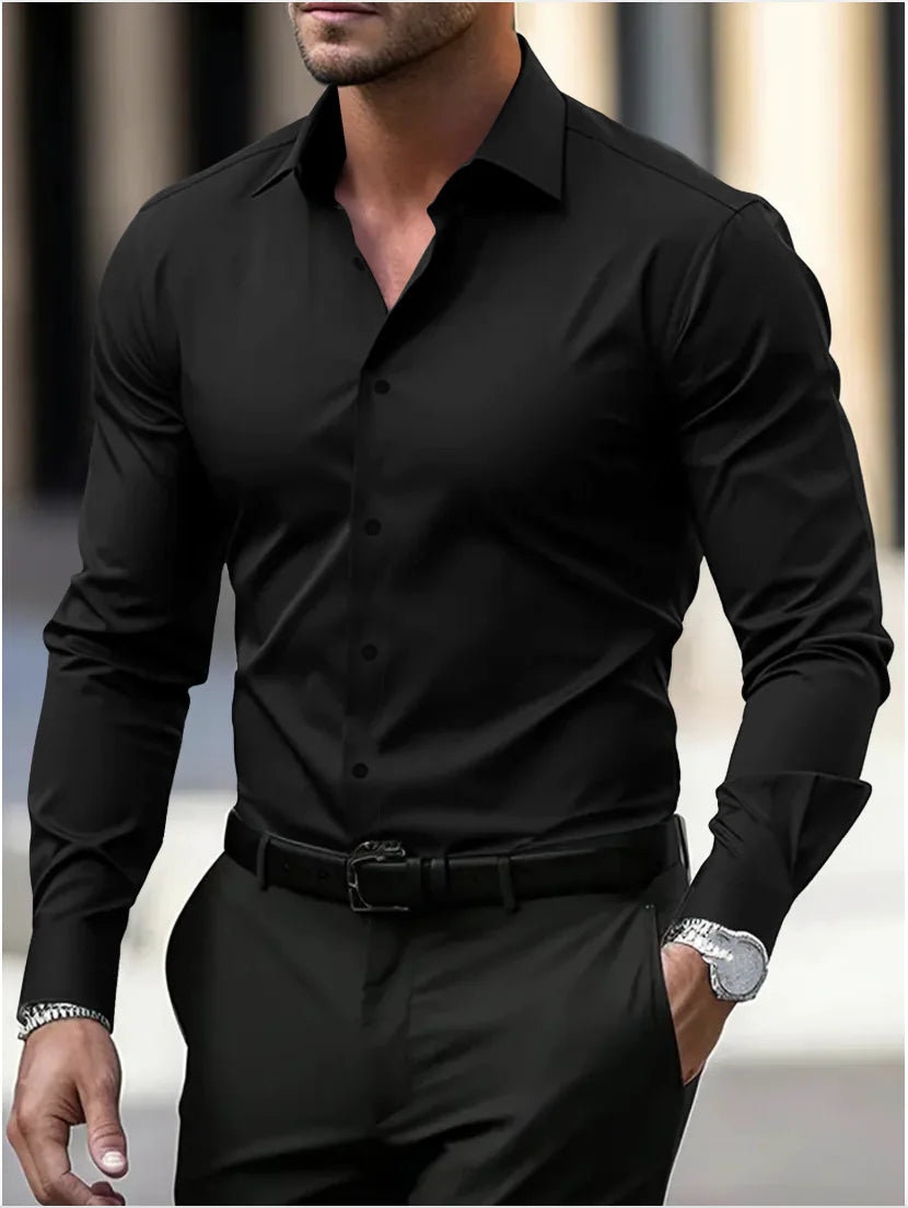 Men's Slim Fit Long Sleeve Shirt