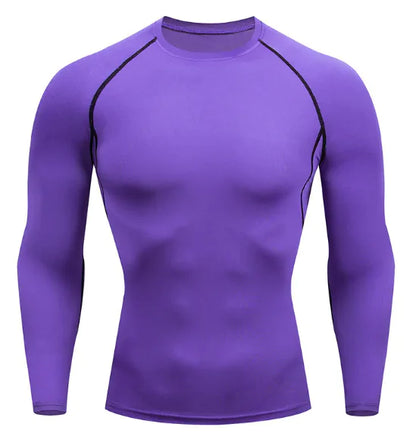 Men's Stretch Fit Long-Sleeve Sports Shirt