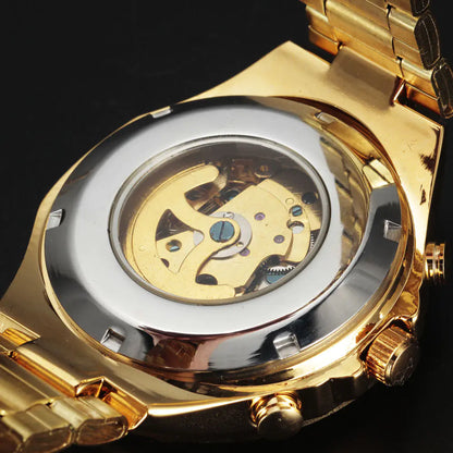 Men's Hollow Steel Band Automatic Mechanical Watch