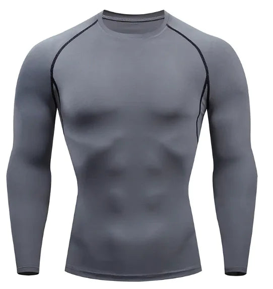 Men's Stretch Fit Long-Sleeve Sports Shirt