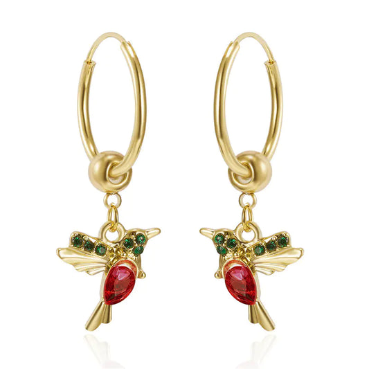 Hummingbird Earrings – Kleurrijke Elegantie met Natuurlijke Inspiratie