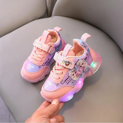 2021 New Korean Elsa LED Light-Up Sneakers for Kids