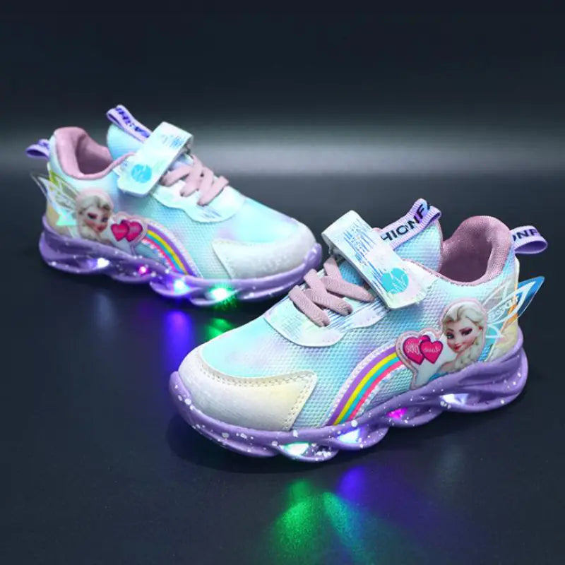 Disney LED Light-Up Sneakers for Girls - Frozen Design