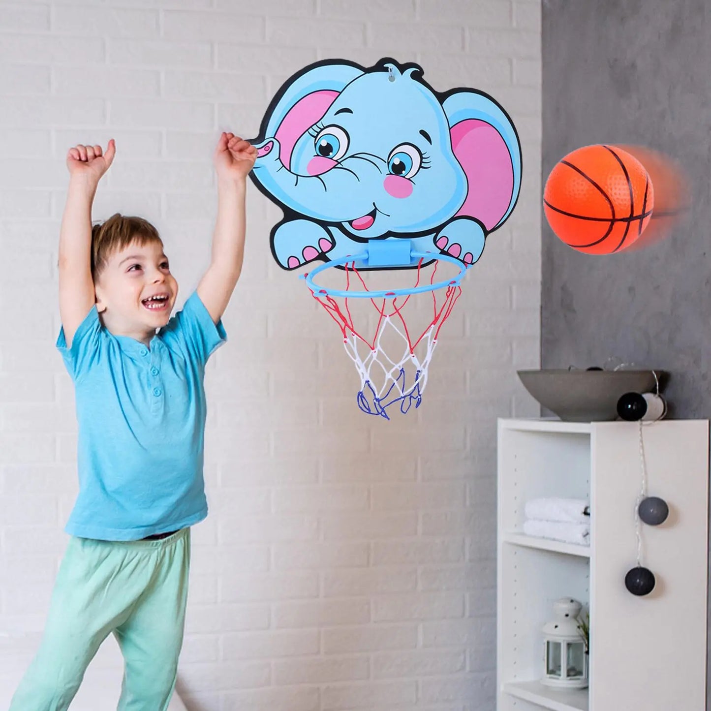 Cartoon Animal Basketball Stand for Indoor Outdoor Play