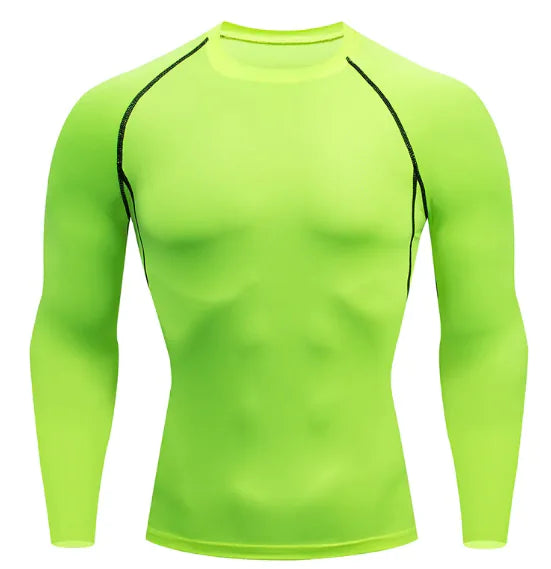 Men's Stretch Fit Long-Sleeve Sports Shirt