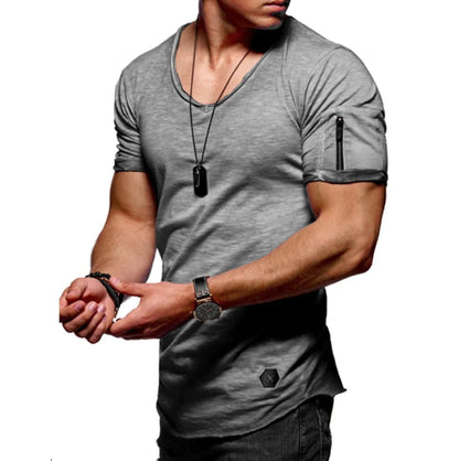 Men's Slim Fit Round Neck Short Sleeve T-Shirt