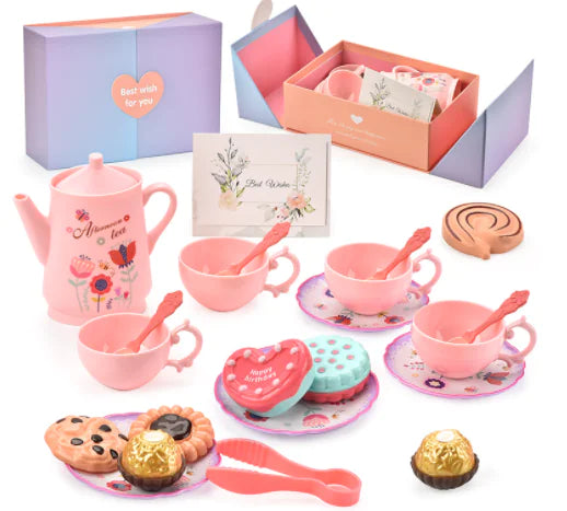 Girls Play House Simulation Dessert & Tea Toy Set - FkriTigrinya