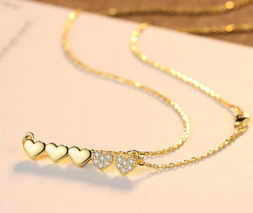 PAG&MAG S925 Sterling Silver Heart Pendant Necklace