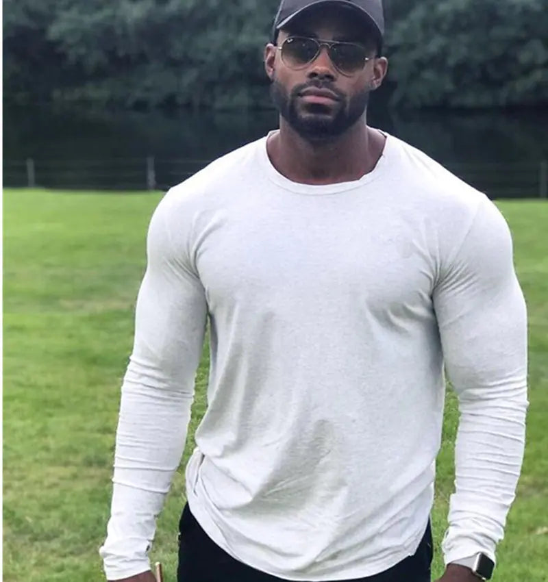 Muscle Brothers Men's Slim Fit Long Sleeve T-Shirt