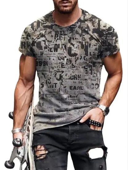 Men's Casual Summer Eagle 3D Printed T-Shirt