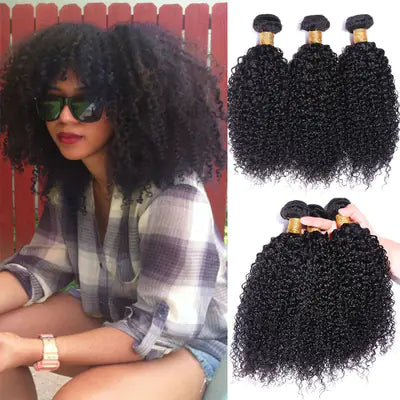 Real Human Hair Lace Front Wig – Kinky Curly Style – 100g