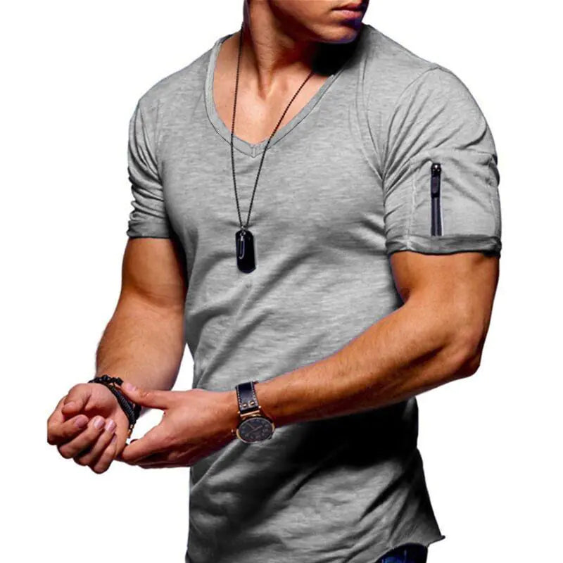 Men's Slim Fit Round Neck Short Sleeve T-Shirt
