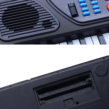 Black 37-Key Beginner Electronic Piano for Kids - FkriTigrinya