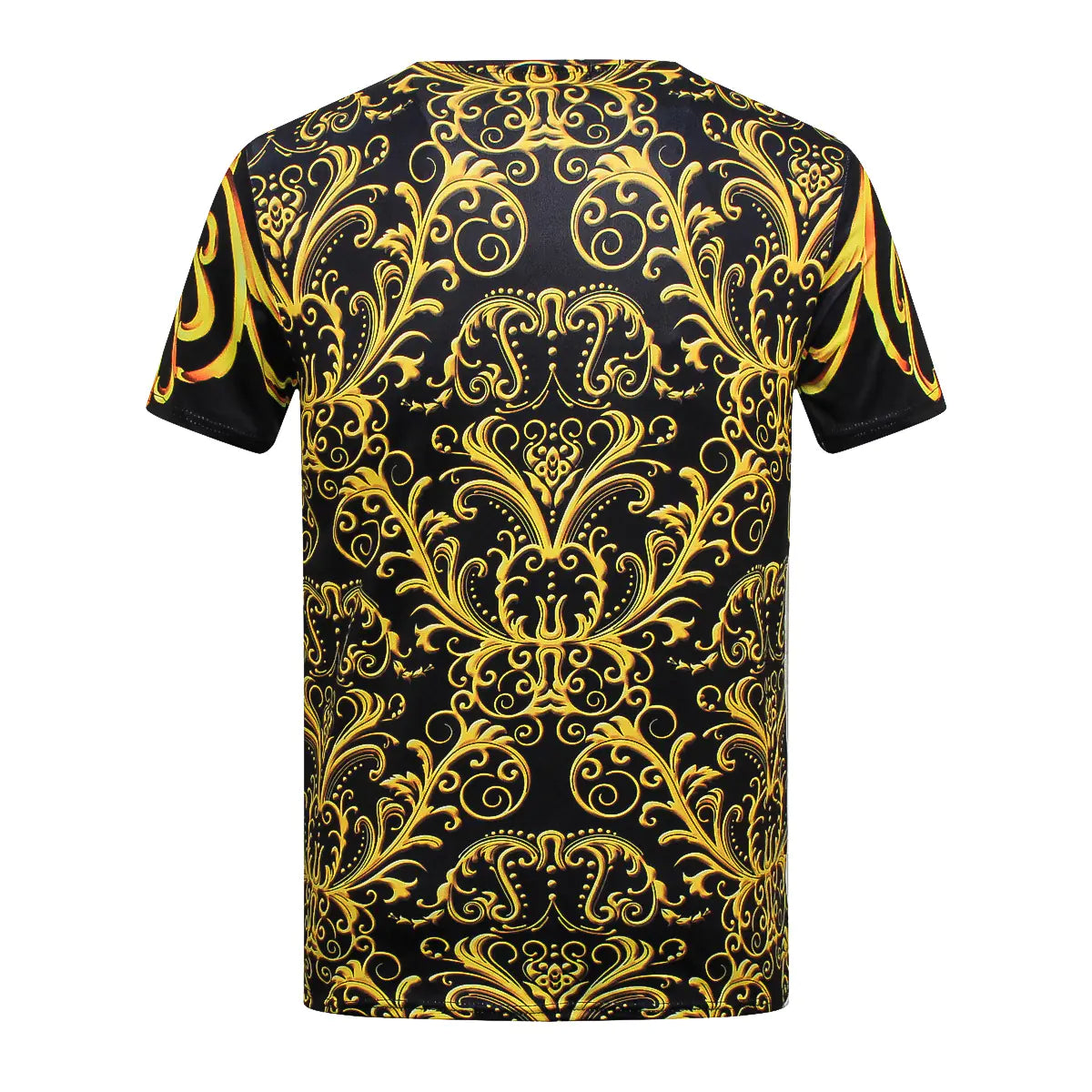 Men's 3D Printed Gold Geometric Pattern T-Shirt