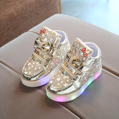 Kids' LED Light-Up Sneakers with Magic Tape