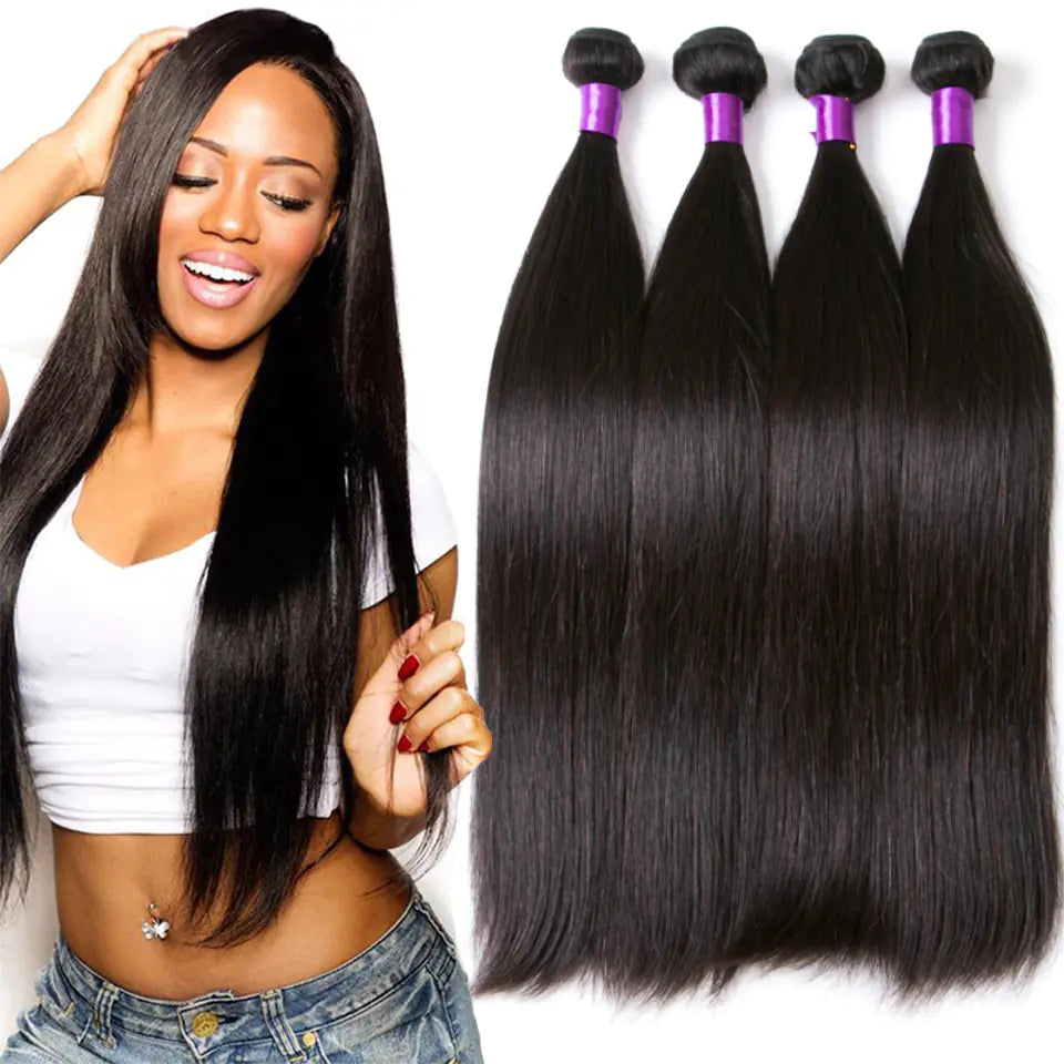 Brazilian Human Straight Hair Wig in Natural Color 8 inches to 30 inches