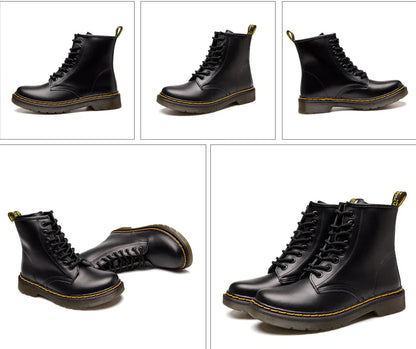 Women's British Style Chunky Heel Martin Boots