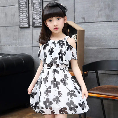 Summer Chiffon Dress for Girls - Fashionable Design sizes from 110cm to 160cm