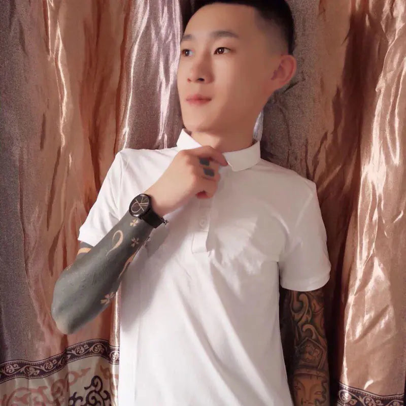 Men's Slim Fit Black Polo Shirt - Trendy Design