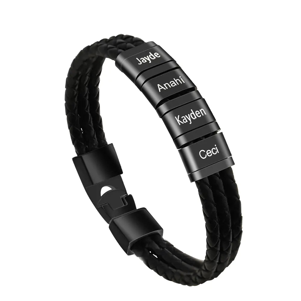 DIY Leather Braided Bracelet with Stainless Steel Clasp