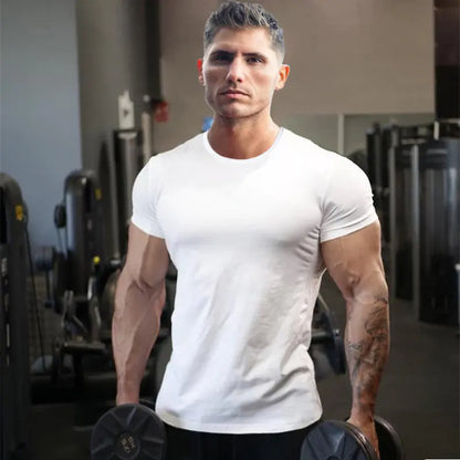 Men's Slim Fit Cotton Short Sleeve Workout T-Shirt