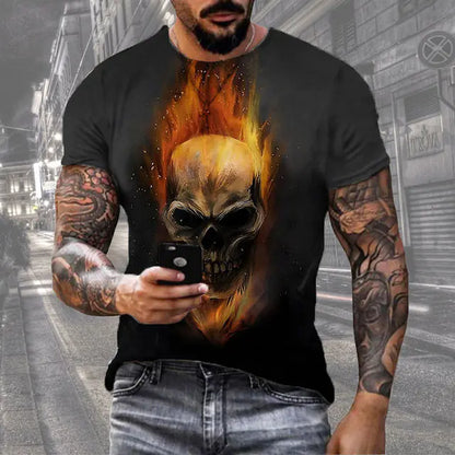 3D Printed Casual Men's T-Shirt - Everyday Scene