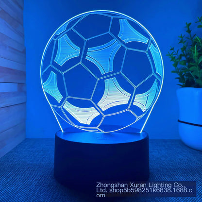 3D Football Night Light - Creative Kids Gift Lamp
