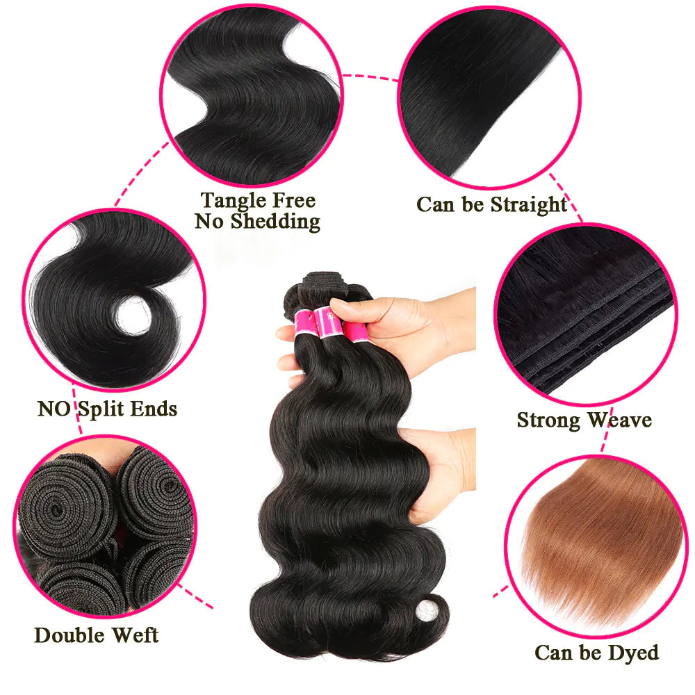 Body Wave 100%  Real Human Hair 16 inches to 26 inches