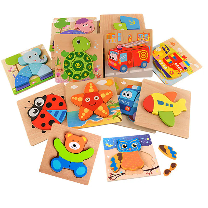 3D Wooden Puzzle Educational Toy for Kids (Wholesale) - FkriTigrinya