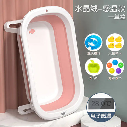 Foldable Baby Bathtub Set for Newborns and Kids