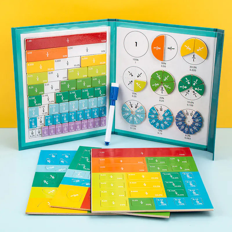 Magnetic Fraction Learning Board for Kids Math - FkriTigrinya