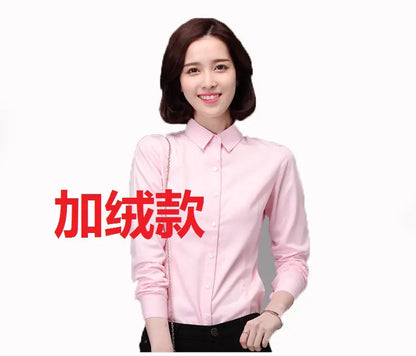 Women's Long Sleeve Slim Fit Business Shirt