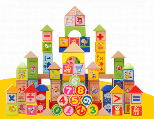 Multifunctionele Houten Bouwblokken voor Kinderen – Creatief & Educatief