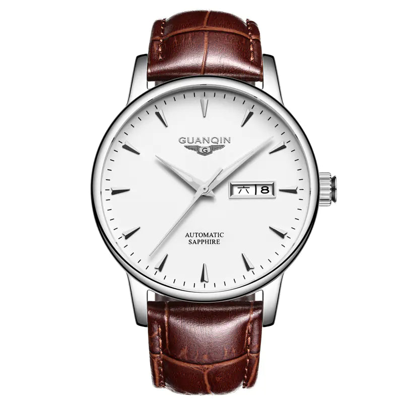 Men's Waterproof Automatic Mechanical Watch with Steel Band