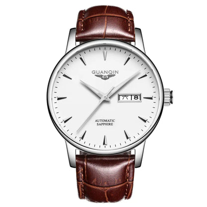 Men's Waterproof Automatic Mechanical Watch with Steel Band
