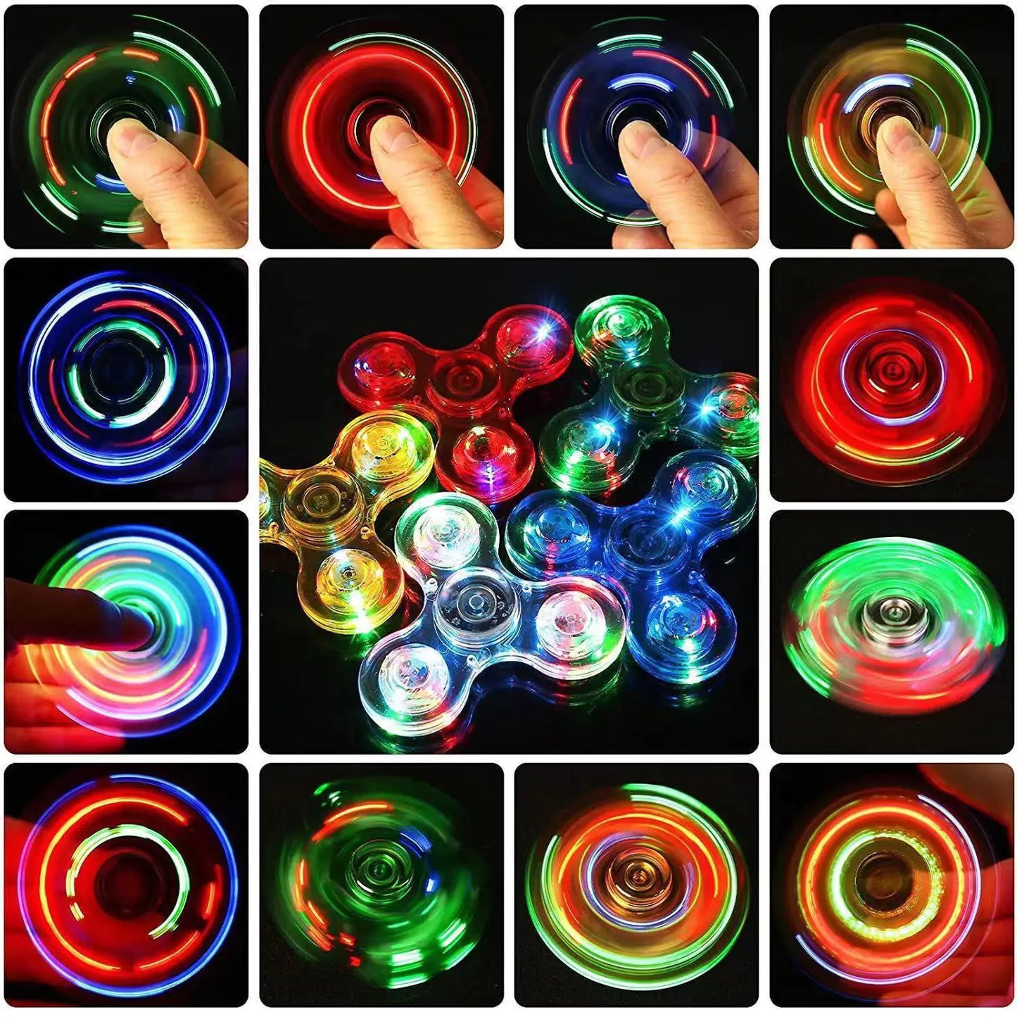 LED Kristallen Fidget Spinner – Lichtgevend Speelgoed voor Kinderen