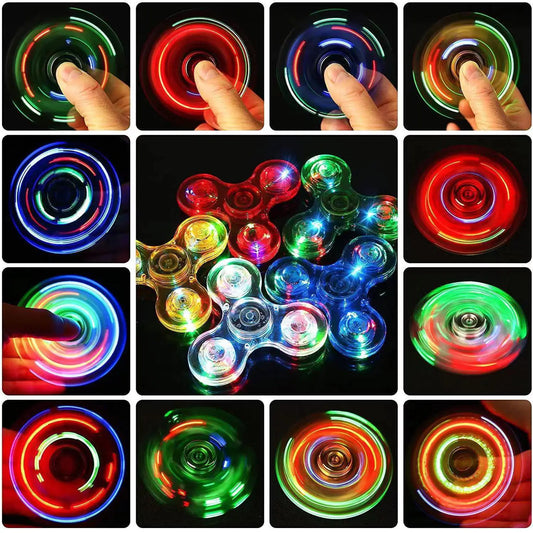 LED Kristallen Fidget Spinner – Lichtgevend Speelgoed voor Kinderen