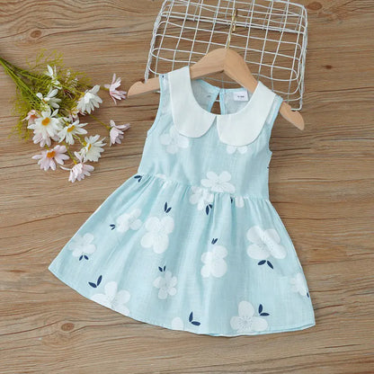Girls' Summer Dress - Korean Style Sleeveless Princess Dress