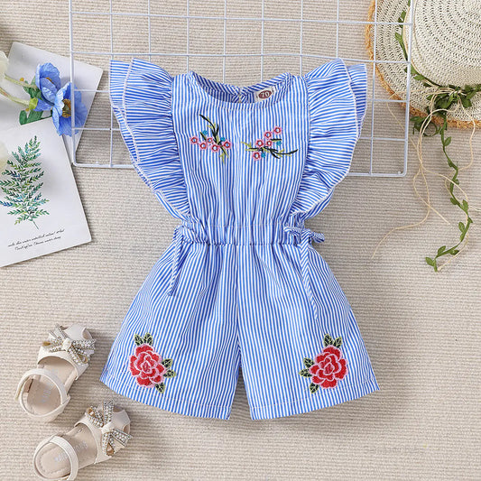 Samgami Baby Summer Striped Romper for Girls