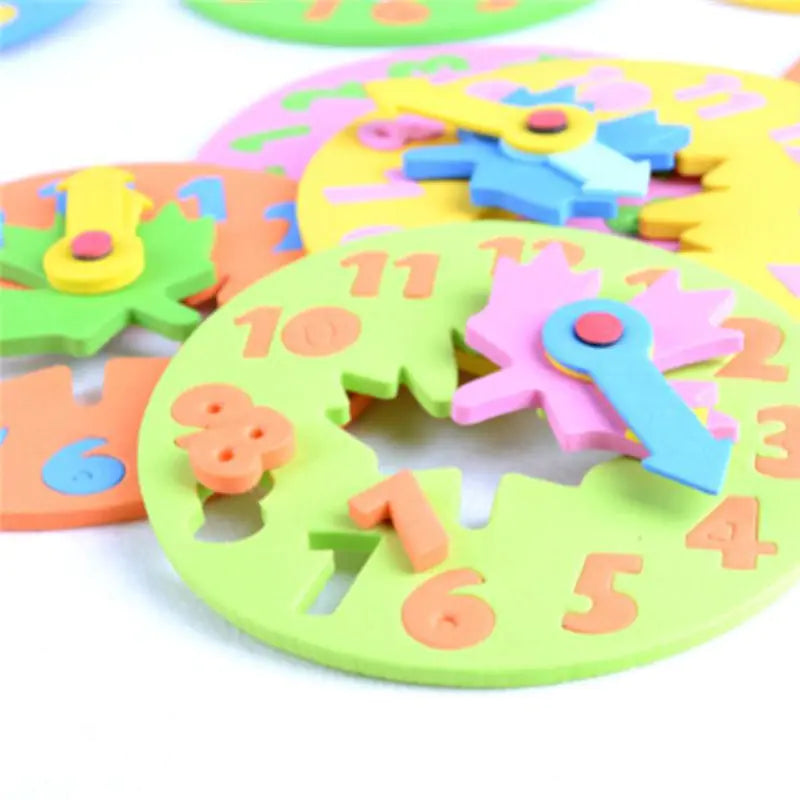 EVA Clock Puzzle Blocks for Time Learning (Gift Set) - FkriTigrinya