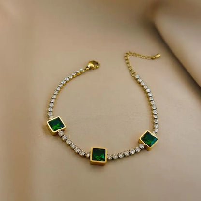 High-Grade Titanium Steel Diamond Bracelet for Women