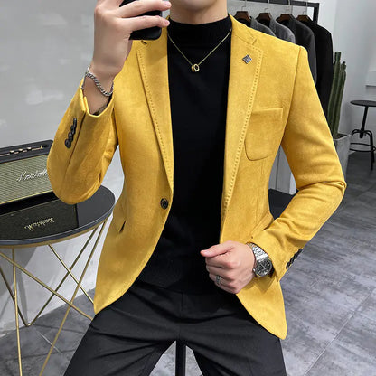 2023 Men's Slim Fit Casual Suede Jacket
