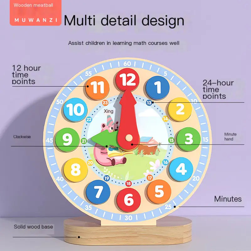 Wooden Educational Toy for Kids - Digital Clock - FkriTigrinya