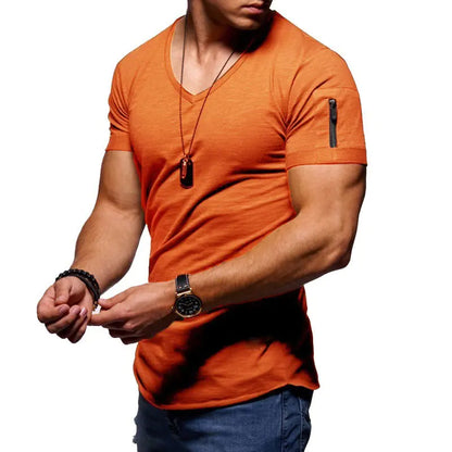Men's Slim Fit Round Neck Short Sleeve T-Shirt