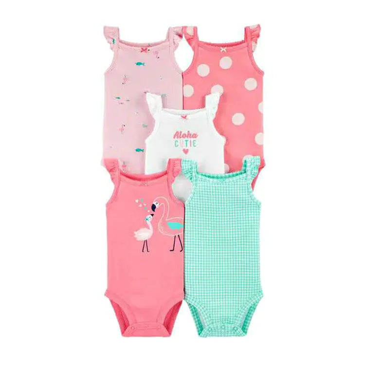 2020 Summer Baby Cotton Short Sleeve Rompers Set