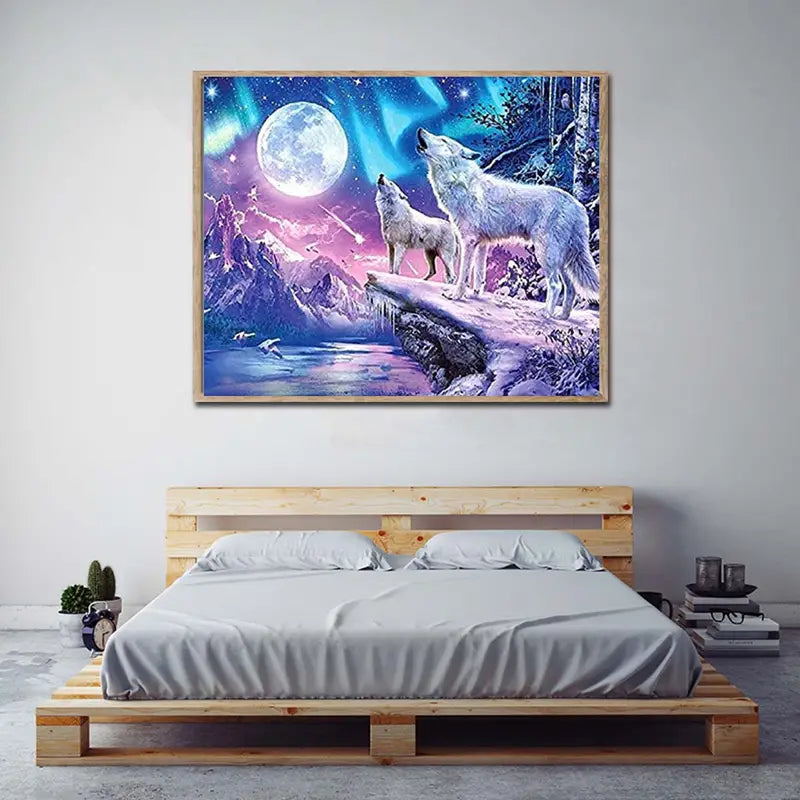 Diamond Painting Kit - Wolf Design for Adults (40x30cm)